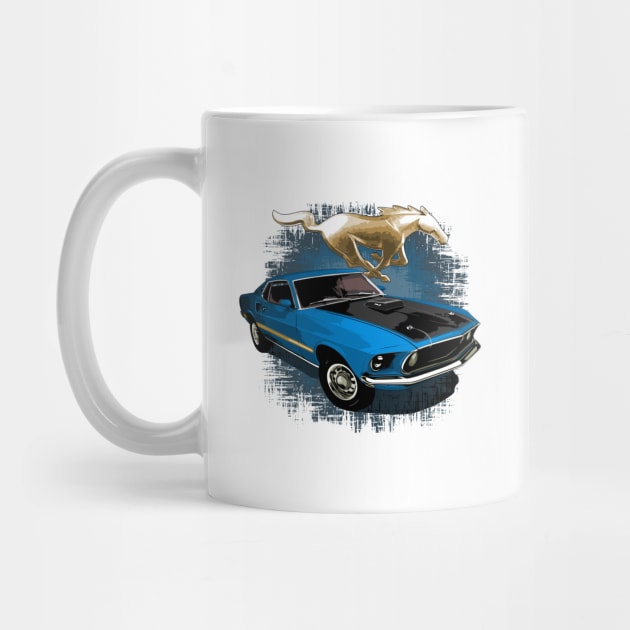 Blue 69 Mustang Mach 1 by ZoeysGarage